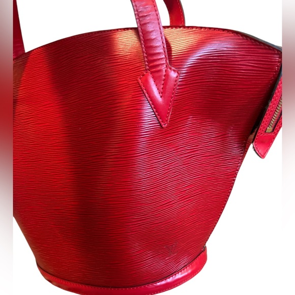 Louis Vuitton St. Jaques Red Epi Leather Bag EUC A20994 - Picture 3 of 11